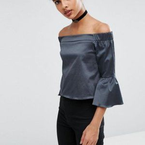 ASOS Satin Off Shoulder Top